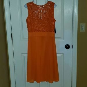 Eva Mendes for NY&Co. Orange Fit and Flare Dress